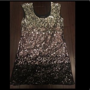 White House Black Market Ombré sequin dress